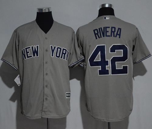 Yankees #42 Mariano Rivera Grey New Cool Base Stitched MLB Jersey